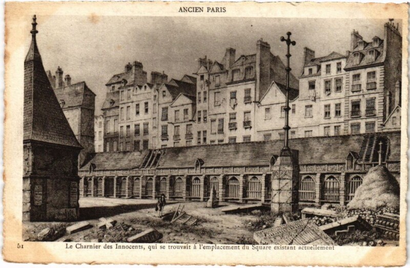 Carte postale ancienne Ancien Paris Charnier des Innocents
