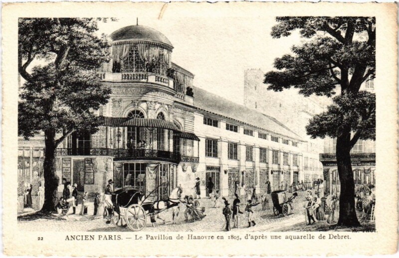 Carte postale ancienne Ancien Paris Pavillon de Hanovre