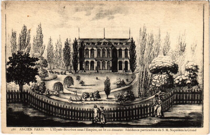 Carte postale ancienne Ancien Paris l'Elysee-Bourbon sous l'Empire