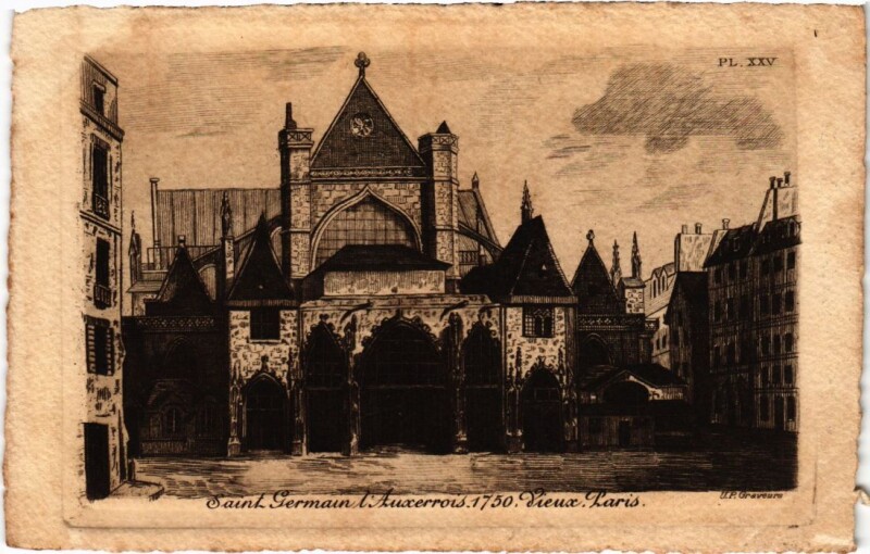 Carte postale ancienne Vieux Paris Saint-Germain de l'Aucerrois