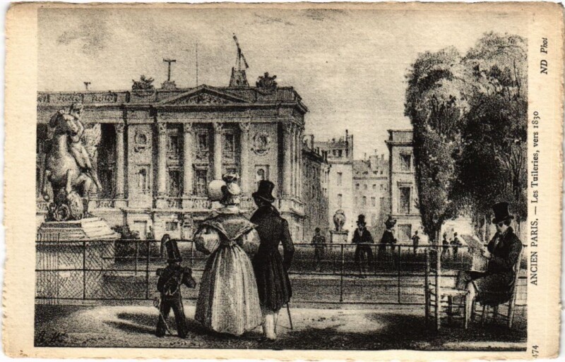 Carte postale ancienne Ancien Paris Les Tuileries