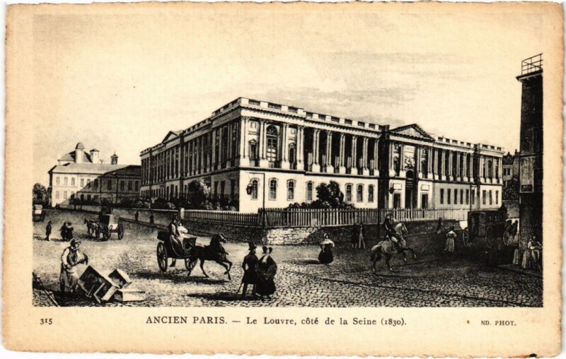 Carte postale ancienne Ancien Paris le Louvre