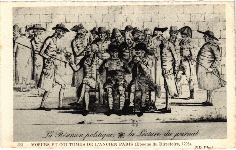 Carte postale ancienne Ancien Paris Moeurs et Coutumes Reunion Politique à Paris 4e