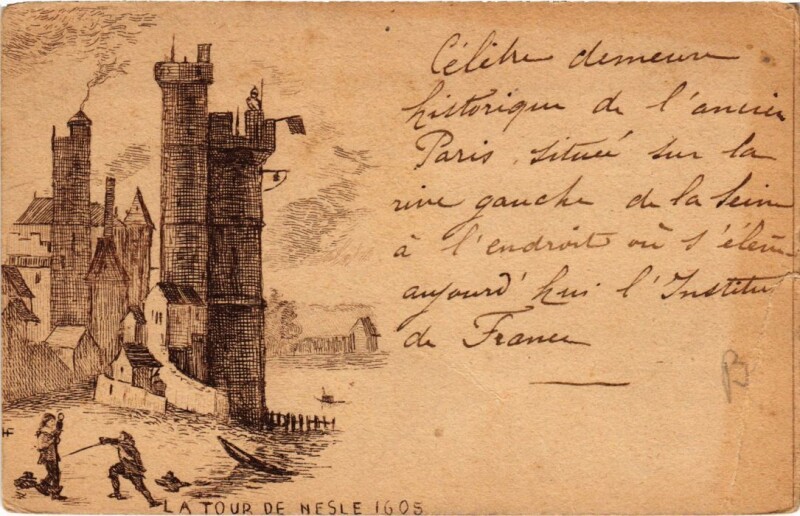 Carte postale ancienne Vieux Paris Tour de Nesle