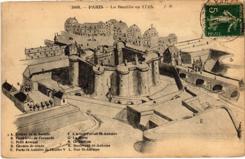 Carte postale ancienne Ancien Paris La Bastille