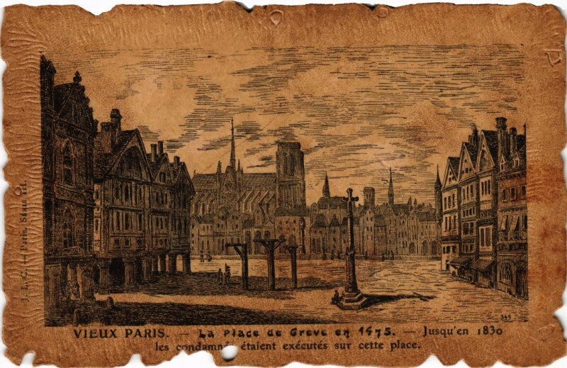 Carte postale ancienne Vieux Paris Place de Greve