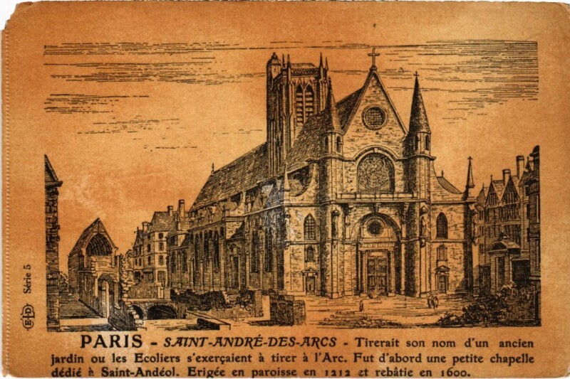 Carte postale ancienne Vieux Paris Saint-Andre-des-Arts