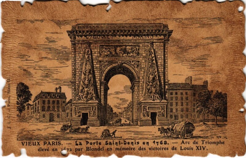 Carte postale ancienne Vieux Paris Porte Saint-Denis