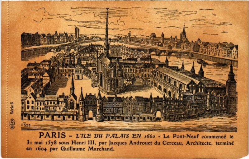 Carte postale ancienne Vieux Paris Ile du Palais