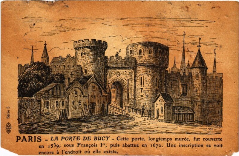 Carte postale ancienne Vieux Paris Porte de Bucy