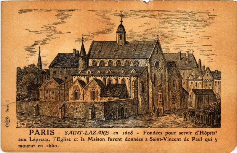 Carte postale ancienne Vieux Paris Saint-Lazare