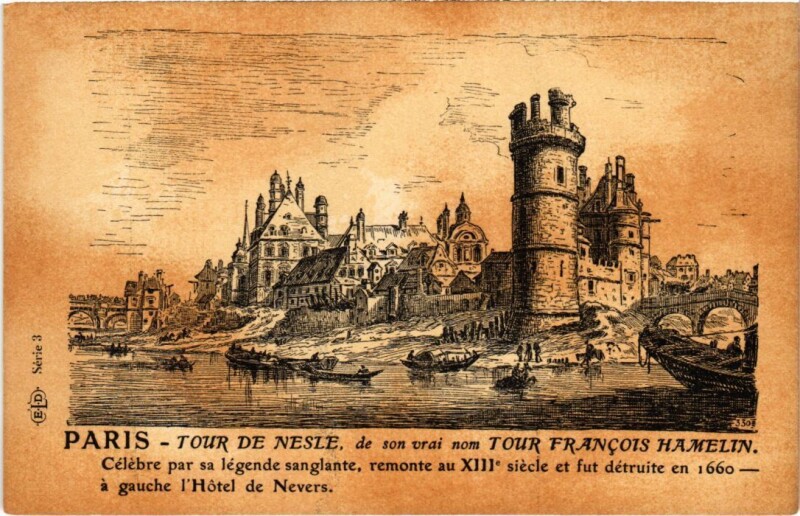 Carte postale ancienne Vieux Paris Tour de Nesle