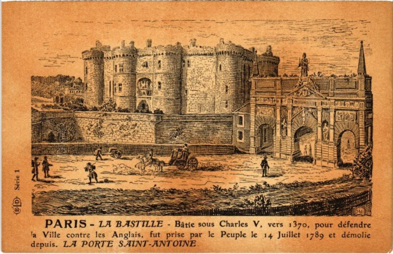 Carte postale ancienne Vieux Paris la bastille