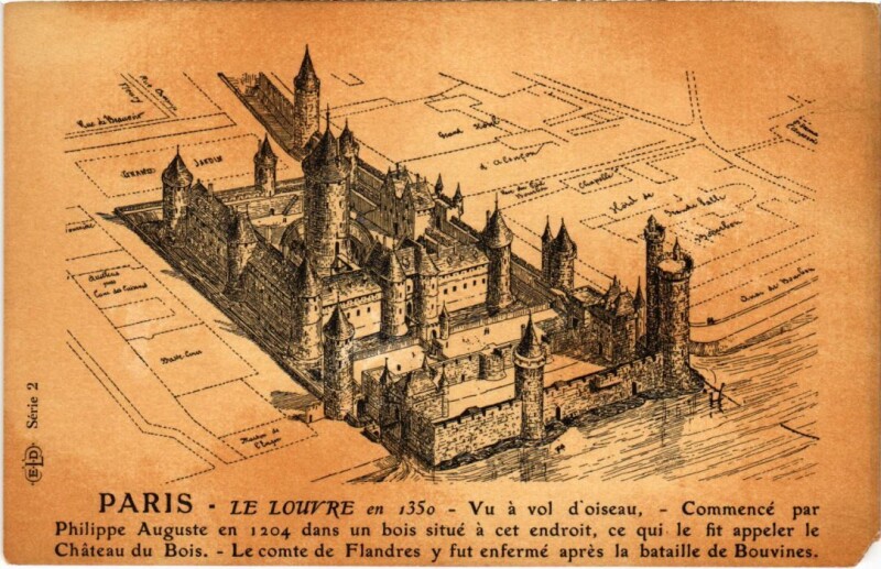 Carte postale ancienne Vieux Paris Le Louvre