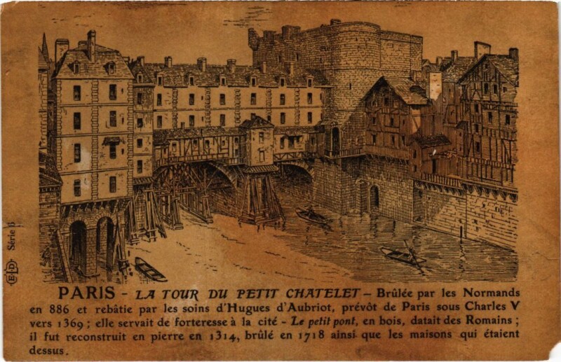 Carte postale ancienne Vieux Paris Tour du petit Chatelet