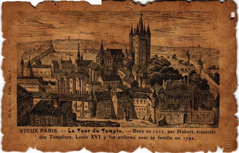 Carte postale ancienne Vieux Paris Tour du Temple
