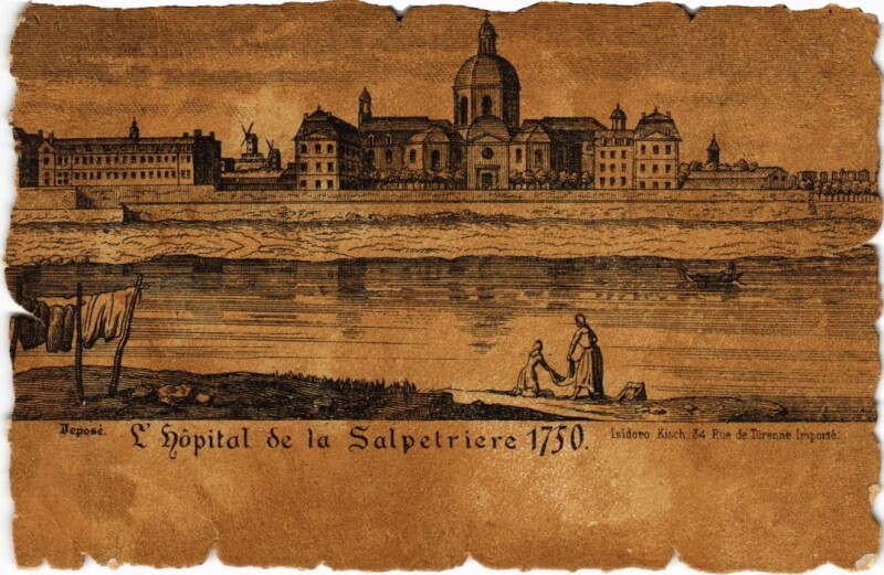Carte postale ancienne Vieux Paris Hopital de la Salpetriere