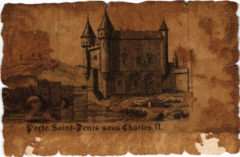 Carte postale ancienne Vieux Paris Porte Saint-Denis