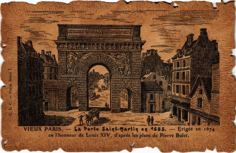 Carte postale ancienne Vieux Paris Porte Saint-Martin