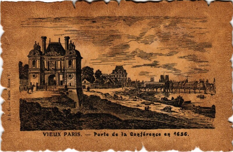 Carte postale ancienne Vieux Paris Porte de la Conference