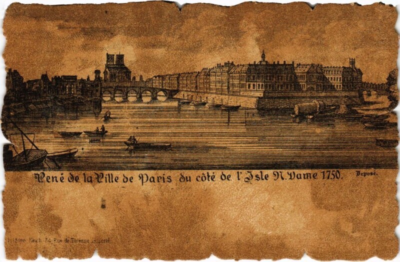 Carte postale ancienne Vieux Paris Isle Notre-Dame