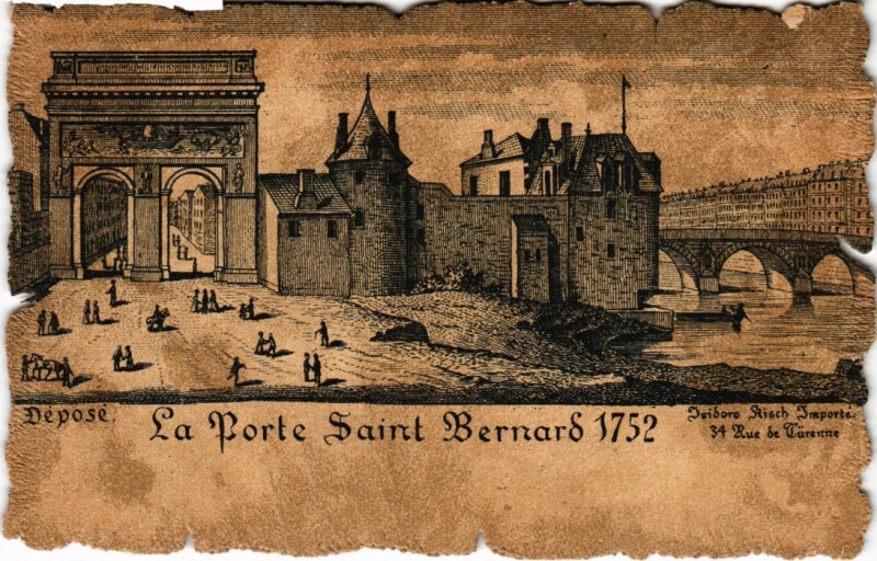 Carte postale ancienne Vieux Paris Porte Saint-bernard