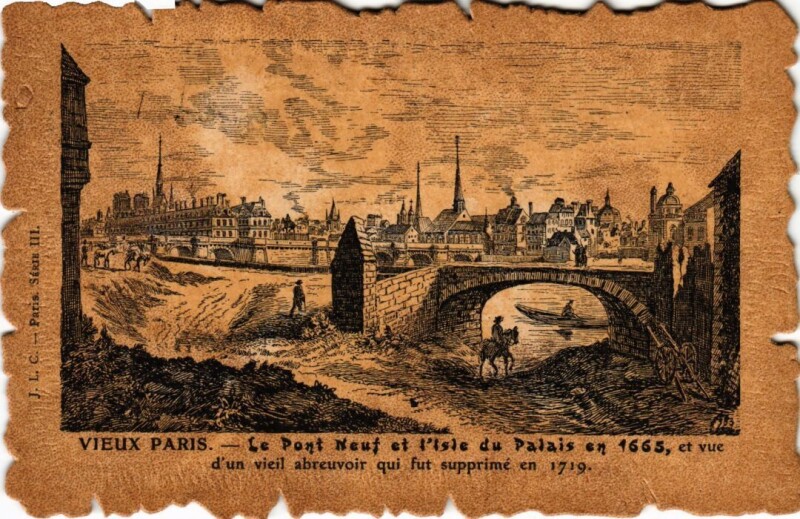 Carte postale ancienne Vue du Pont-Neuf et de l'Isle du Palais à Paris 1er