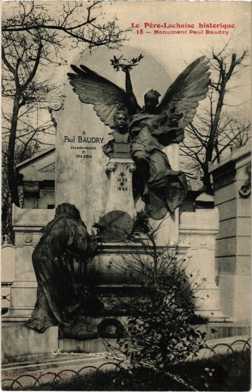 Carte postale ancienne Pere-Lachaise Paris 20e Paul Baudry à Paris 20e
