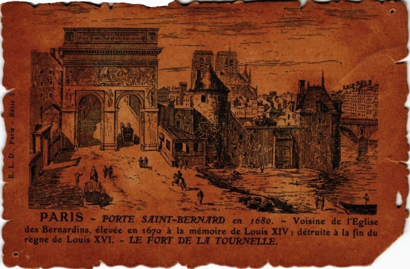 Carte postale ancienne Vieux Paris Porte Saint-Bernard