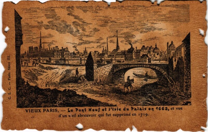 Carte postale ancienne Vue du Pont-Neuf et de l'Isle du Palais à Paris 1er