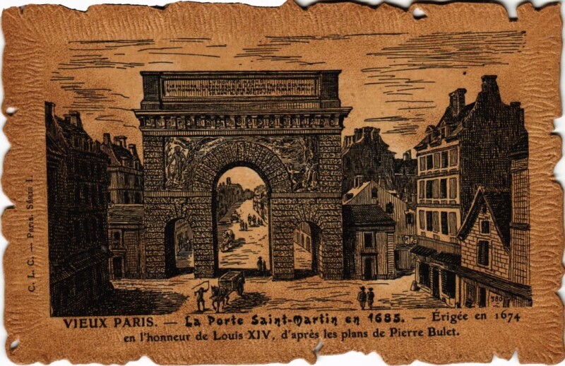 Carte postale ancienne Vieux Paris Porte Saint-Martin