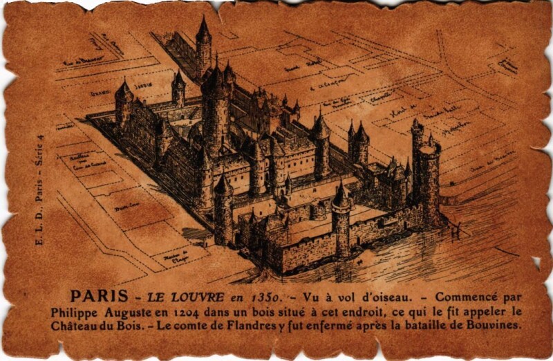 Carte postale ancienne Vieux Paris le Louvre
