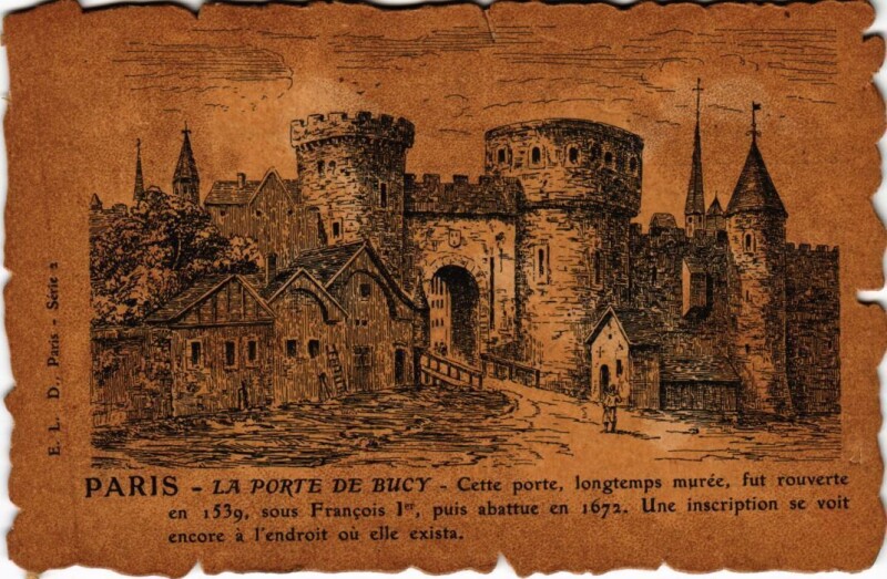 Carte postale ancienne Vieux Paris Porte de Bucy