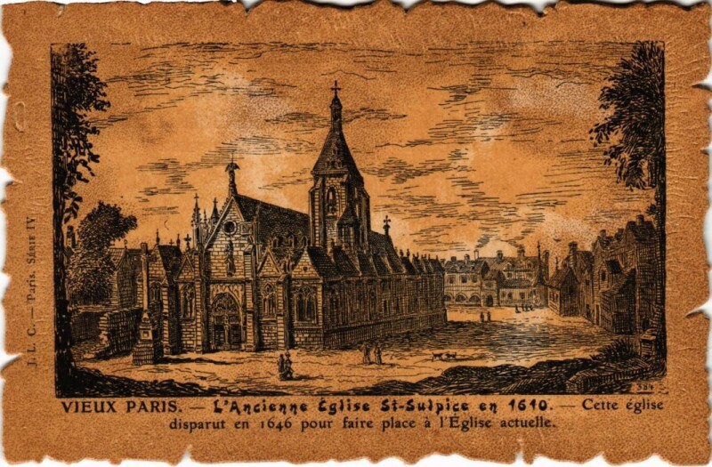 Carte postale ancienne Vieux Paris Ancienne Eglise Saint-Sulpice