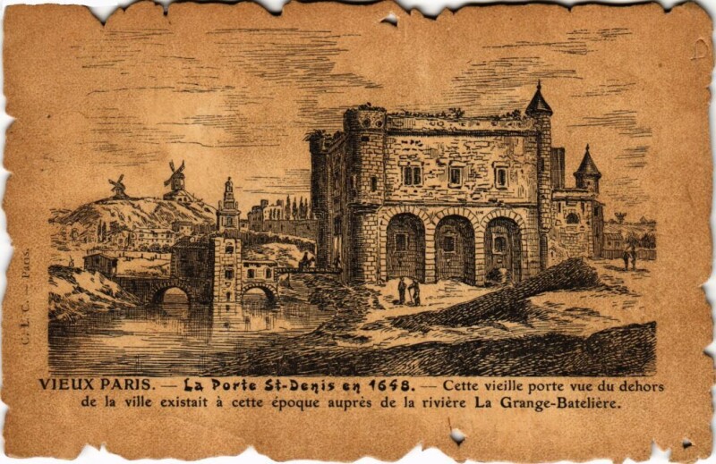 Carte postale ancienne Vieux Paris Porte Saint-Denis