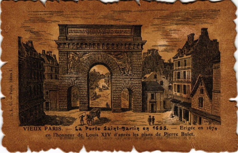 Carte postale ancienne Vieux Paris Porte Saint-Martin