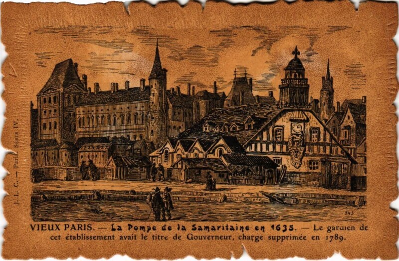 Carte postale ancienne Vieux Paris Pompe de la Samaritaine