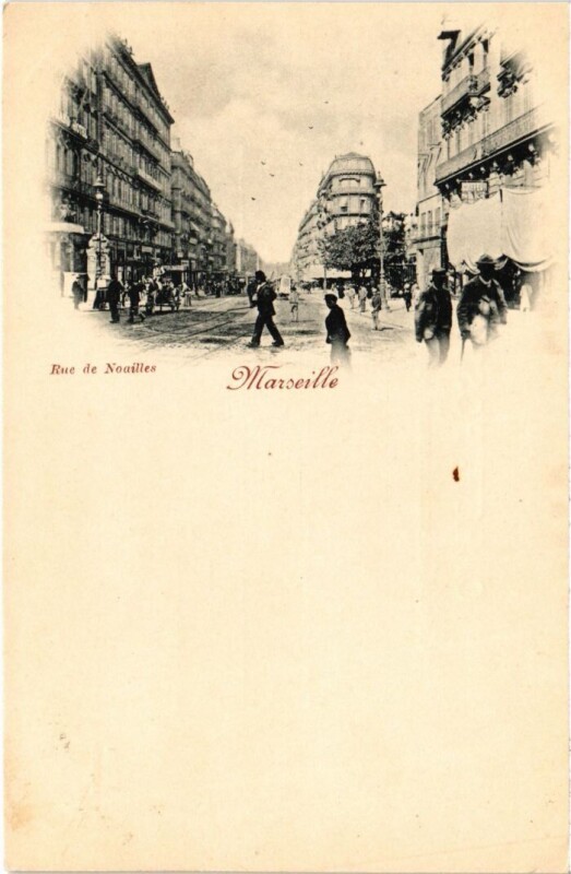 Carte postale ancienne Marseille Rue de Noailles à Marseille