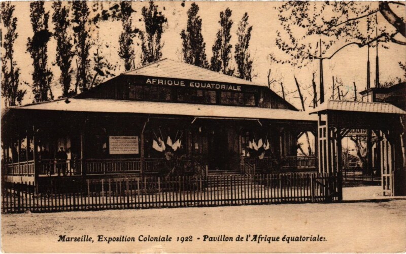 Carte postale ancienne Marseille Exposition Coloniale - Afrique Equatoriales à Marseille