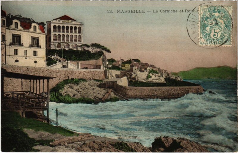 Carte postale ancienne Marseille La Corniche à Marseille