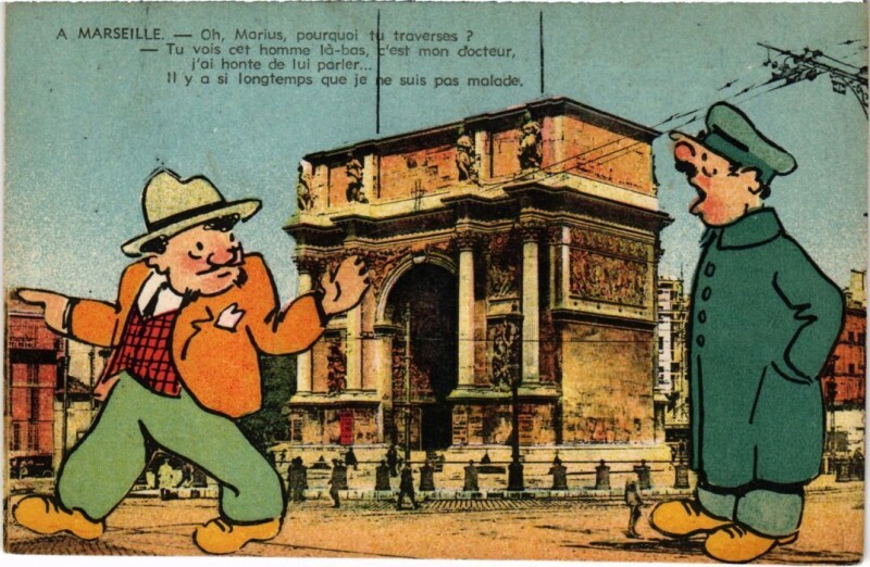 Carte postale ancienne Marseille Arc de Triomphe à Marseille