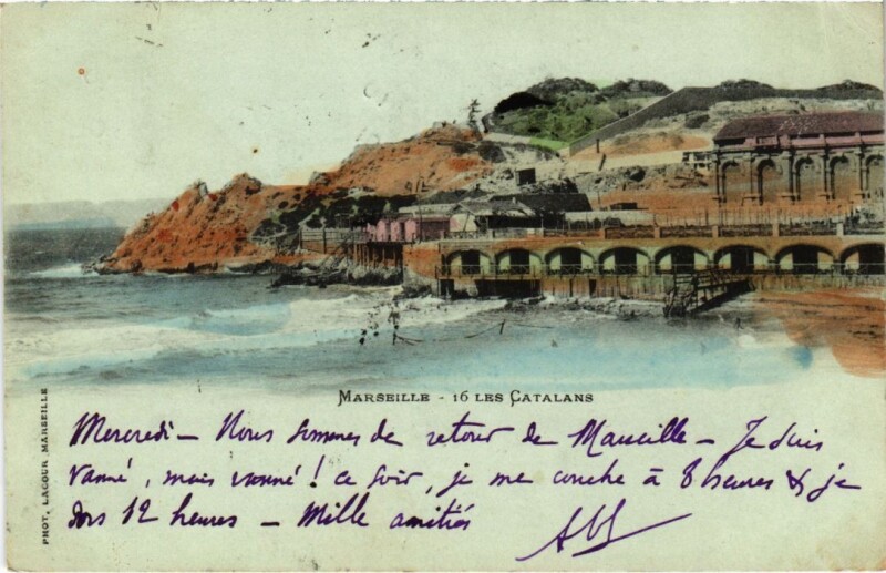 Carte postale ancienne Marseille Les Catalans à Marseille