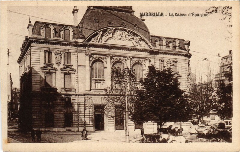 Carte postale ancienne Marseille La Caisse d'Epargne à Marseille