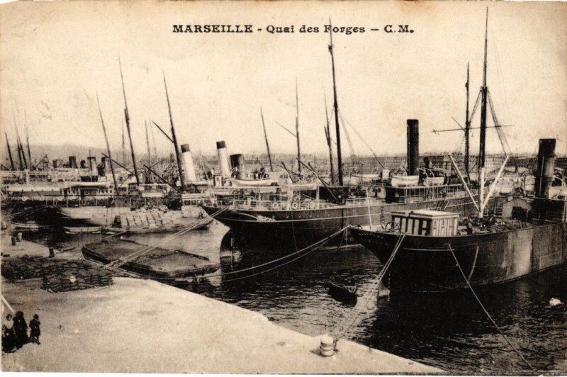 Carte postale ancienne Marseille Quai des Forges à Marseille