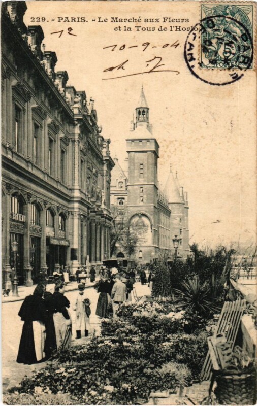 Carte postale ancienne Paris Petits Metiers Marche aux Fleurs