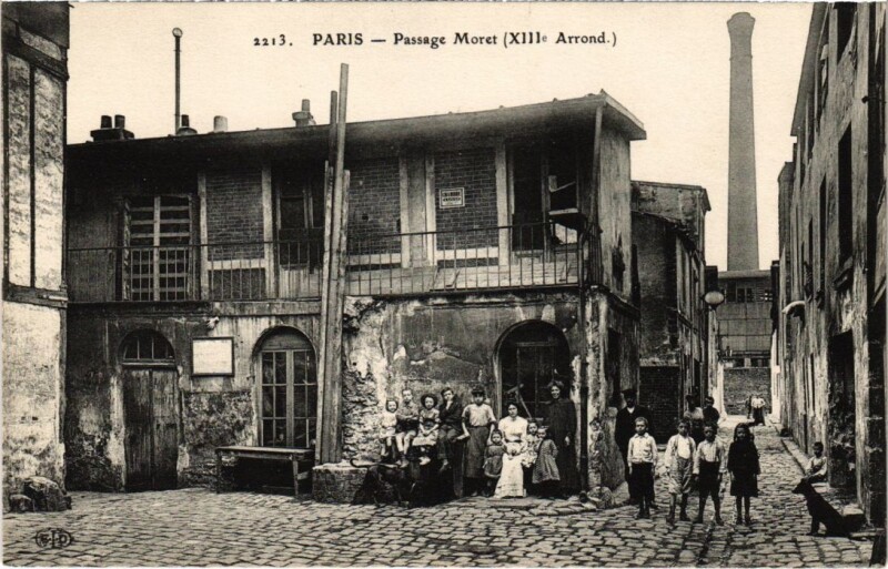 Carte postale ancienne Passage Moret à Paris 13e