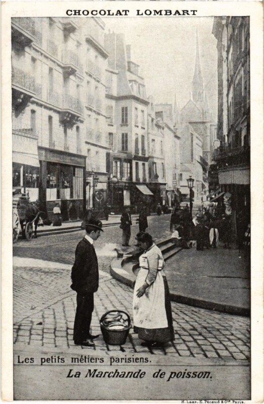 Carte postale ancienne Paris Petits Metiers la marchande de poisson à Paris