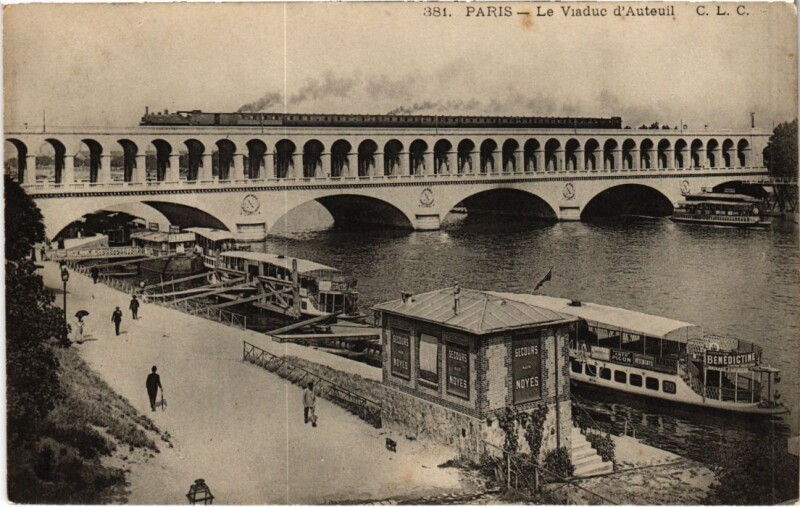Carte postale ancienne Le Viaduc d'Auteuil à Paris 16e