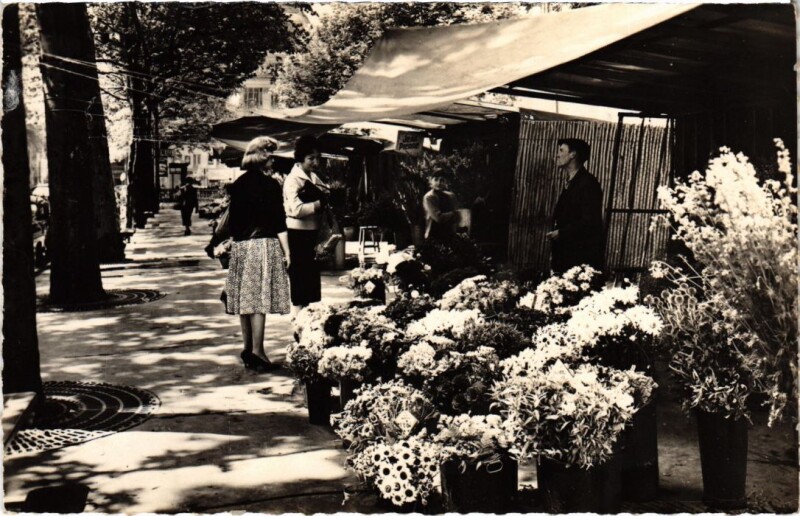 Carte postale ancienne Paris Petits Metiers Marche aux Fleurs