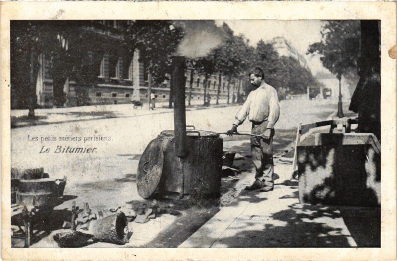 Carte postale ancienne Paris Petits Metiers le Bitumier